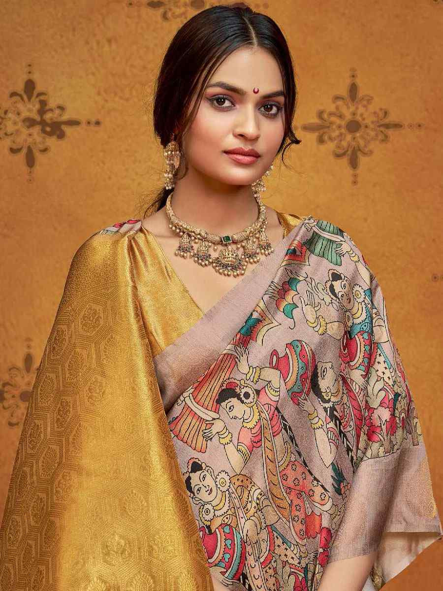 Multi Silk Printed Handwoven Traditional Bridal Reception Festival Wedding Fancy Classic Style Sarees