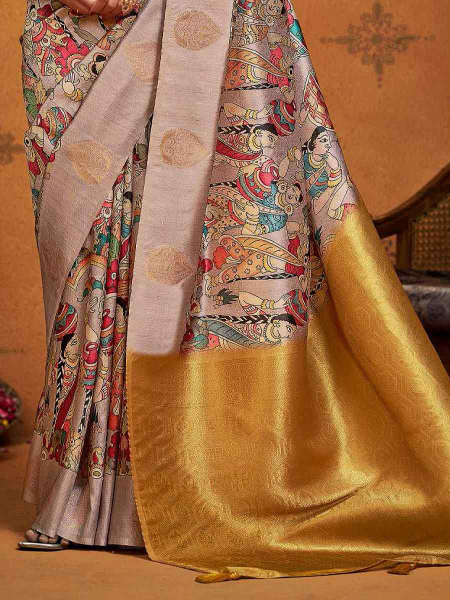 Multi Silk Printed Handwoven Traditional Bridal Reception Festival Wedding Fancy Classic Style Sarees