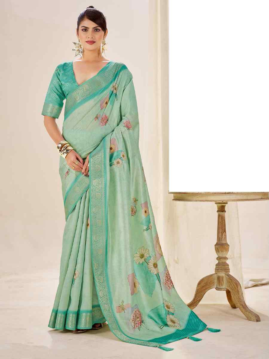 Multi Silk Printed Handwoven Traditional Bridal Reception Festival Wedding Fancy Classic Style Sarees