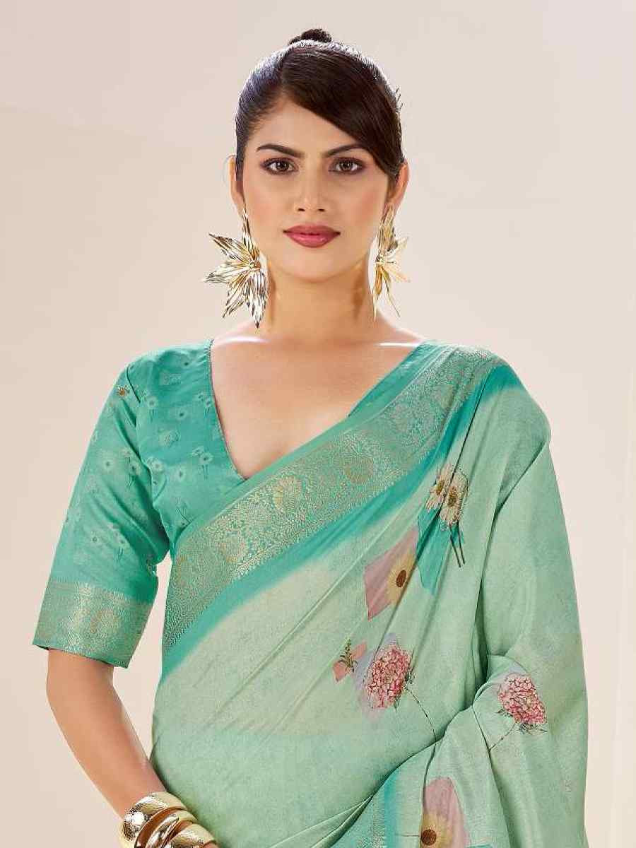 Multi Silk Printed Handwoven Traditional Bridal Reception Festival Wedding Fancy Classic Style Sarees