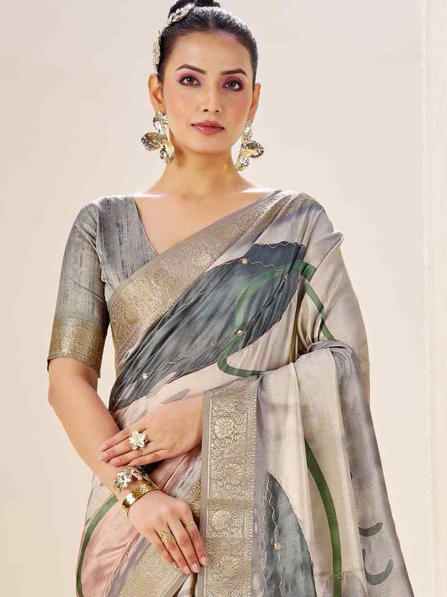 Multi Silk Printed Handwoven Traditional Bridal Reception Festival Wedding Fancy Classic Style Sarees