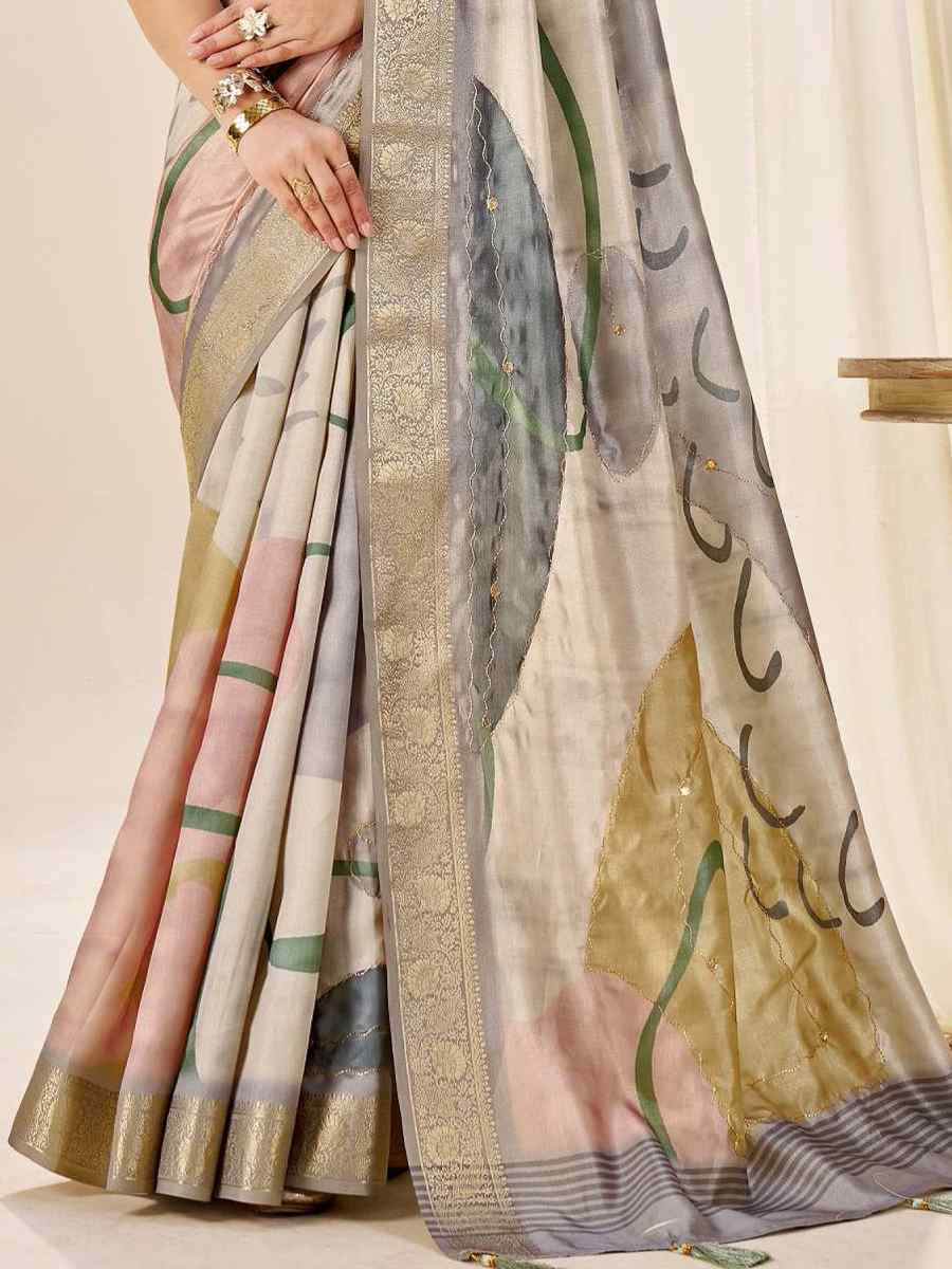 Multi Silk Printed Handwoven Traditional Bridal Reception Festival Wedding Fancy Classic Style Sarees