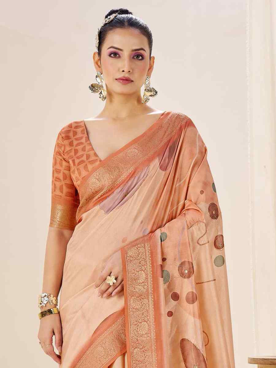 Multi Silk Printed Handwoven Traditional Bridal Reception Festival Wedding Fancy Classic Style Sarees