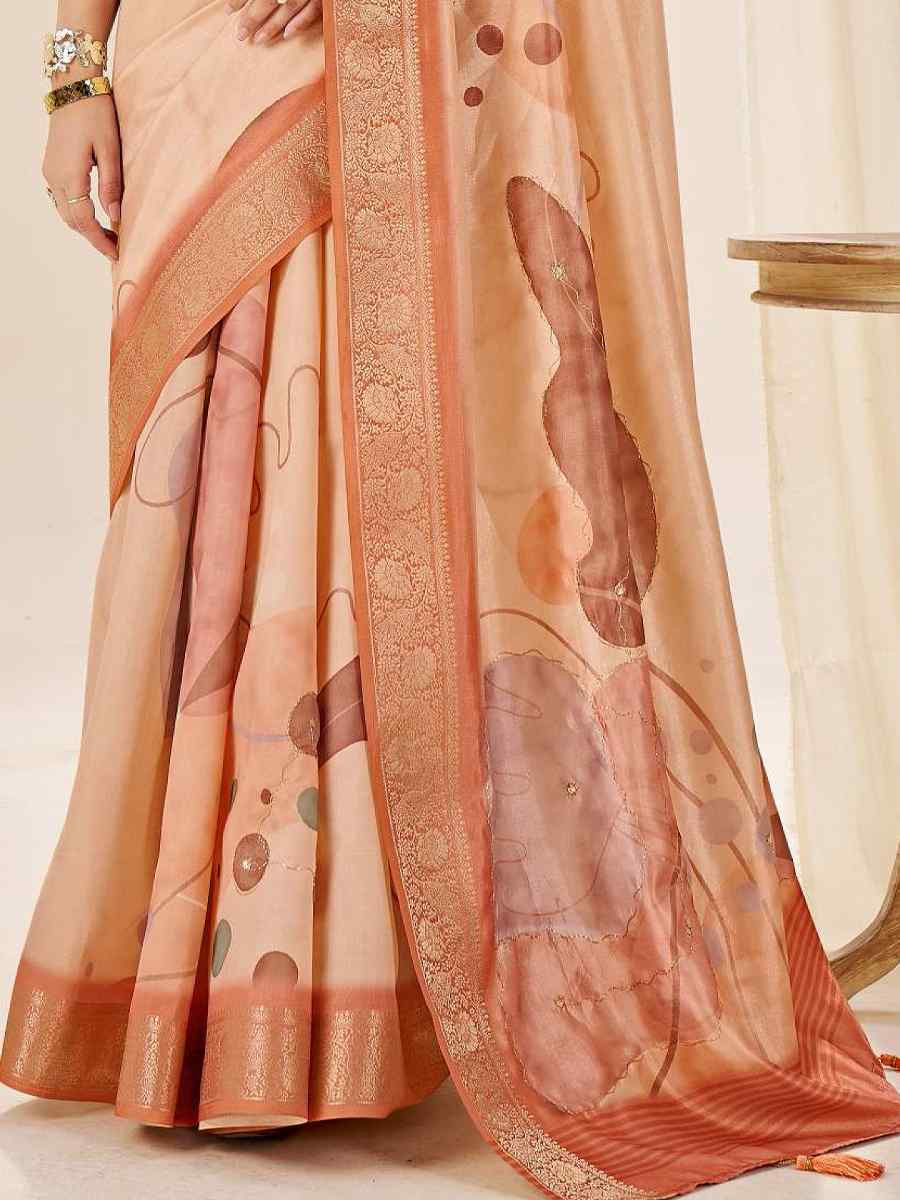 Multi Silk Printed Handwoven Traditional Bridal Reception Festival Wedding Fancy Classic Style Sarees