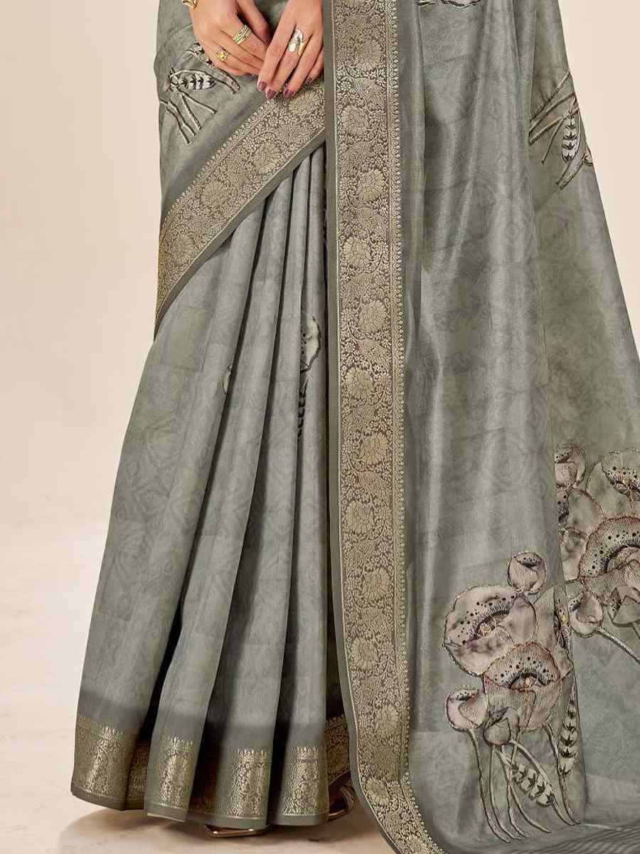 Multi Silk Printed Handwoven Traditional Bridal Reception Festival Wedding Fancy Classic Style Sarees