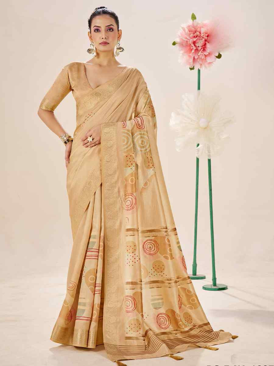 Multi Silk Printed Handwoven Traditional Bridal Reception Festival Wedding Fancy Classic Style Sarees
