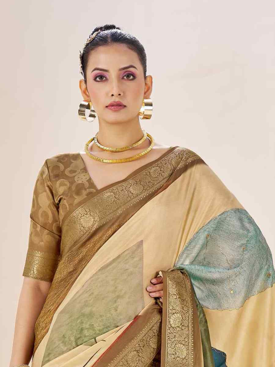 Multi Silk Printed Handwoven Traditional Bridal Reception Festival Wedding Fancy Classic Style Sarees