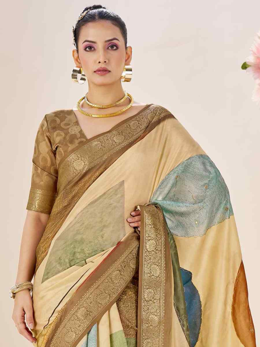 Multi Silk Printed Handwoven Traditional Bridal Reception Festival Wedding Fancy Classic Style Sarees