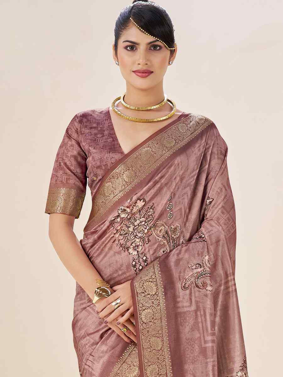 Multi Silk Printed Handwoven Traditional Bridal Reception Festival Wedding Fancy Classic Style Sarees