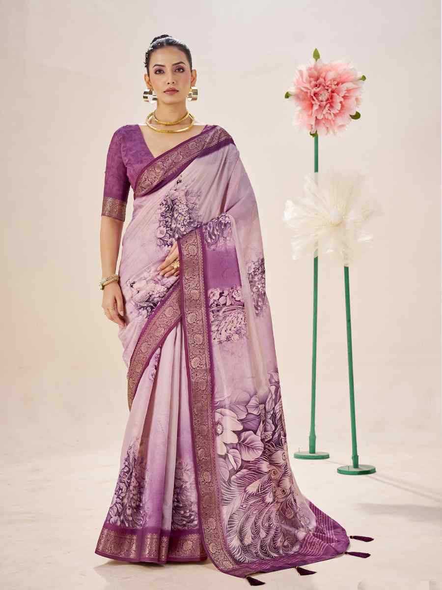 Multi Silk Printed Handwoven Traditional Bridal Reception Festival Wedding Fancy Classic Style Sarees