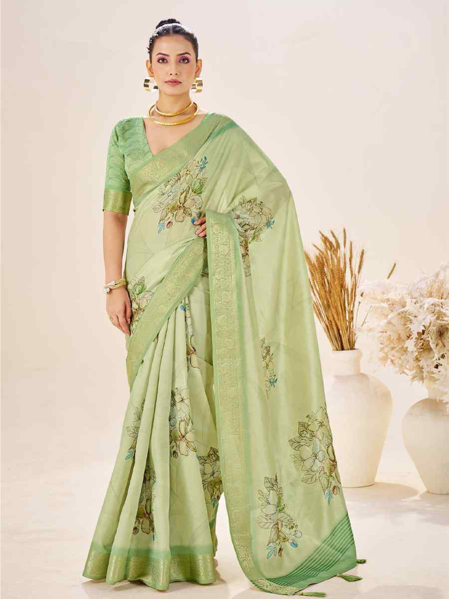 Multi Silk Printed Handwoven Traditional Bridal Reception Festival Wedding Fancy Classic Style Sarees