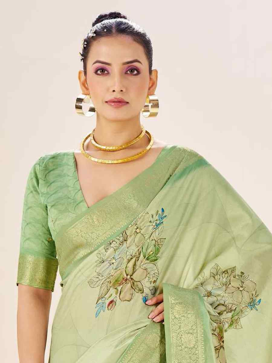 Multi Silk Printed Handwoven Traditional Bridal Reception Festival Wedding Fancy Classic Style Sarees