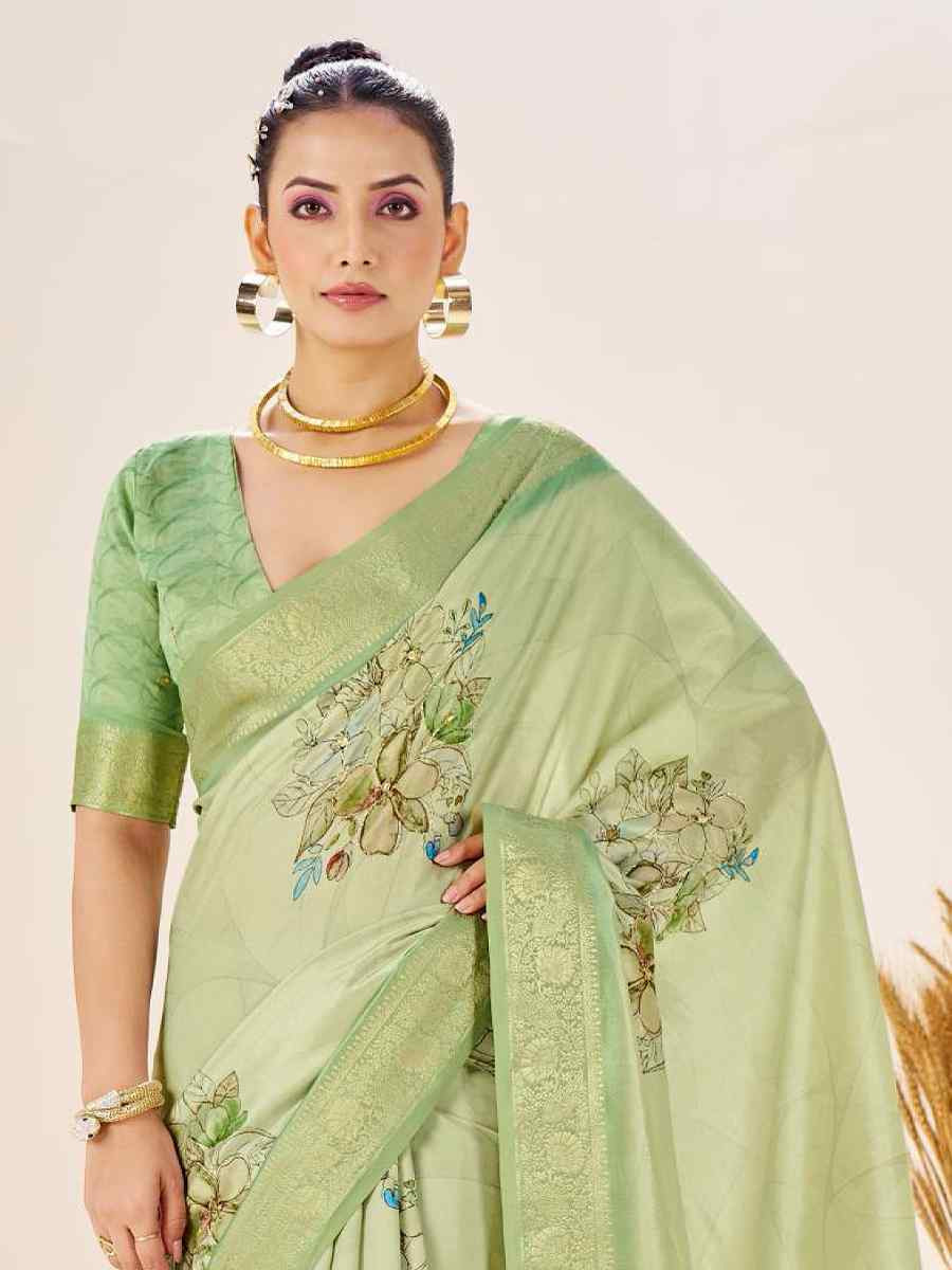 Multi Silk Printed Handwoven Traditional Bridal Reception Festival Wedding Fancy Classic Style Sarees