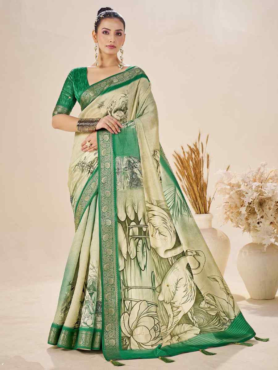 Multi Silk Printed Handwoven Traditional Bridal Reception Festival Wedding Fancy Classic Style Sarees