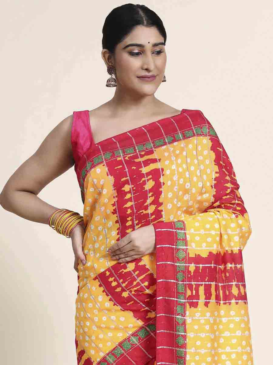 Multi Silk Printed Party Festival Classic Style Saree