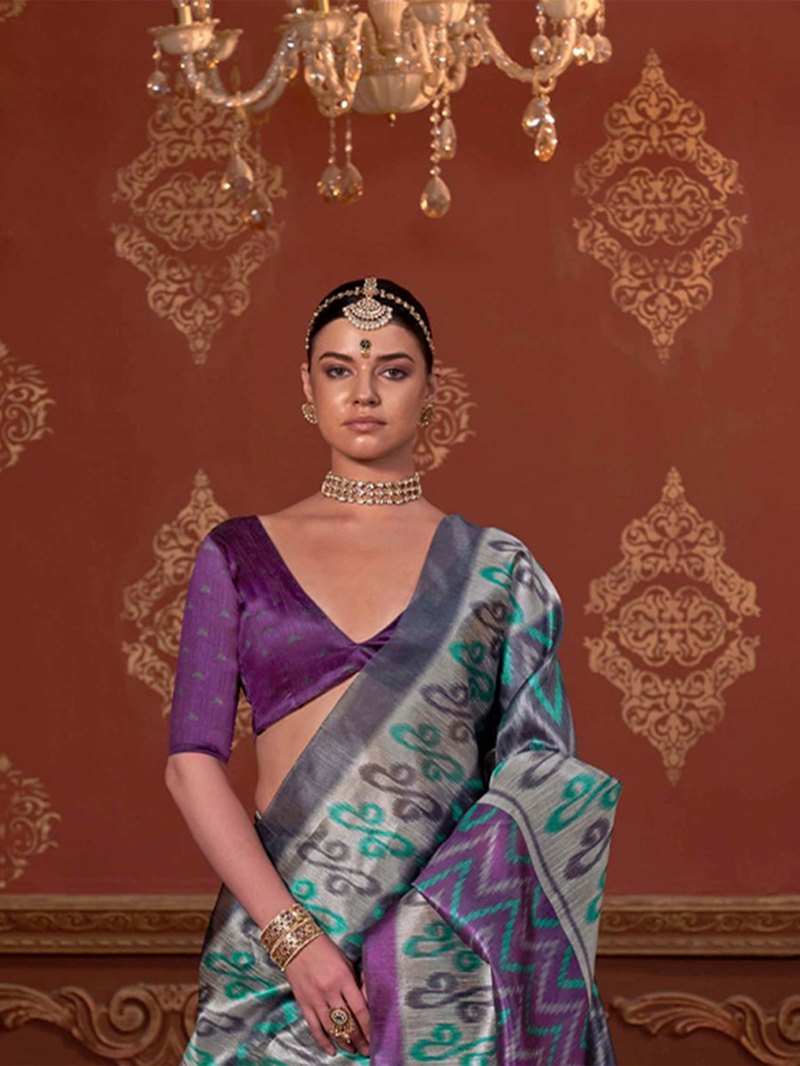 Multi Silk Printed Party Reception Casual Wedding Contemporary Sarees