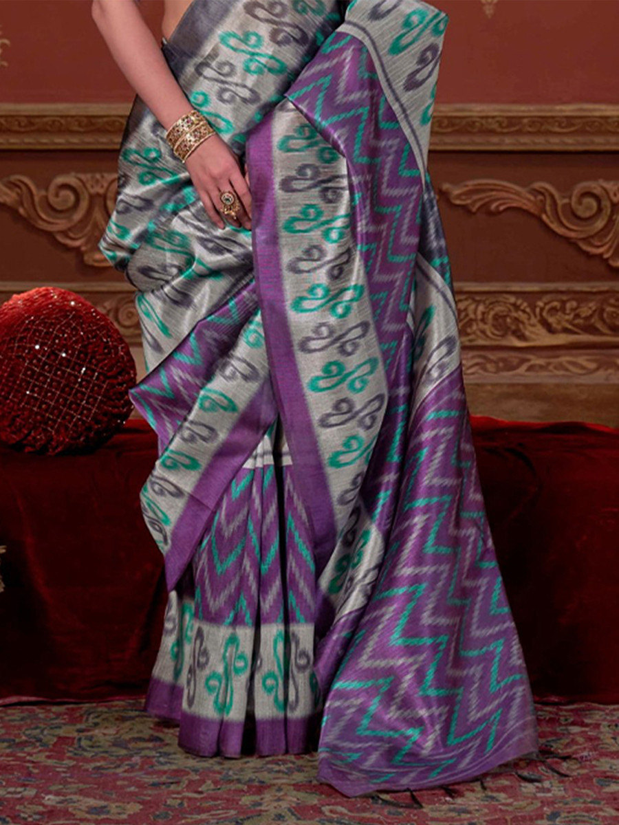 Multi Silk Printed Party Reception Casual Wedding Contemporary Sarees