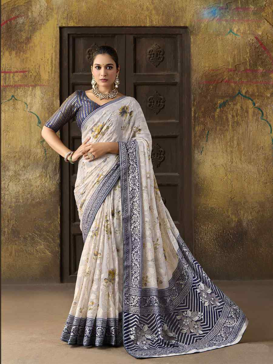Multi Silk Printed Traditional Bridal Reception Festival Wedding Fancy Heavy Border Sarees