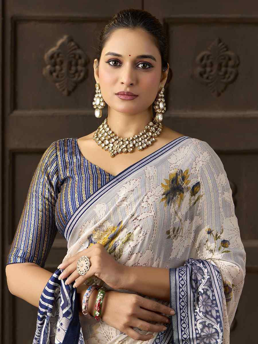 Multi Silk Printed Traditional Bridal Reception Festival Wedding Fancy Heavy Border Sarees