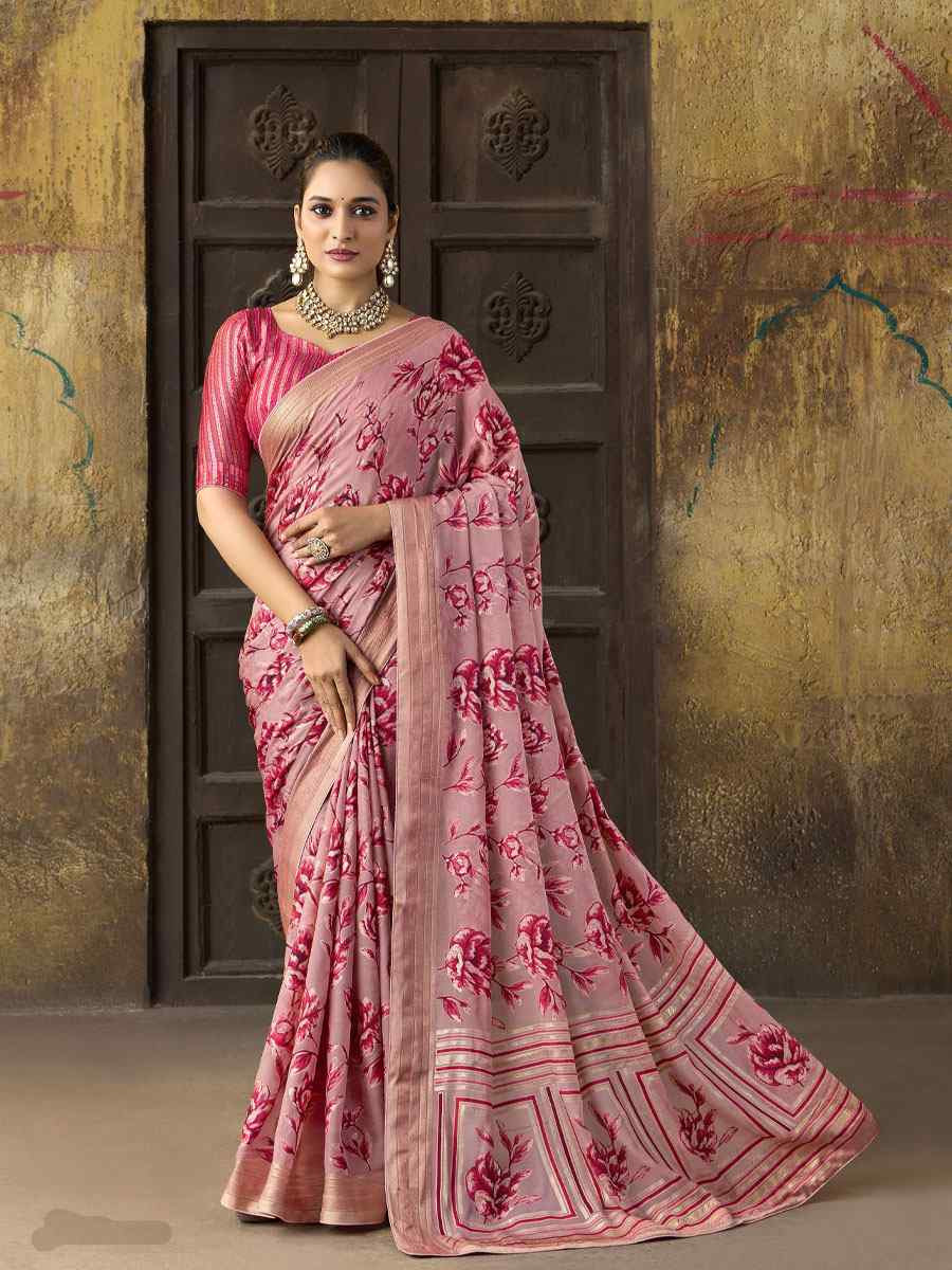 Multi Silk Printed Traditional Bridal Reception Festival Wedding Fancy Heavy Border Sarees
