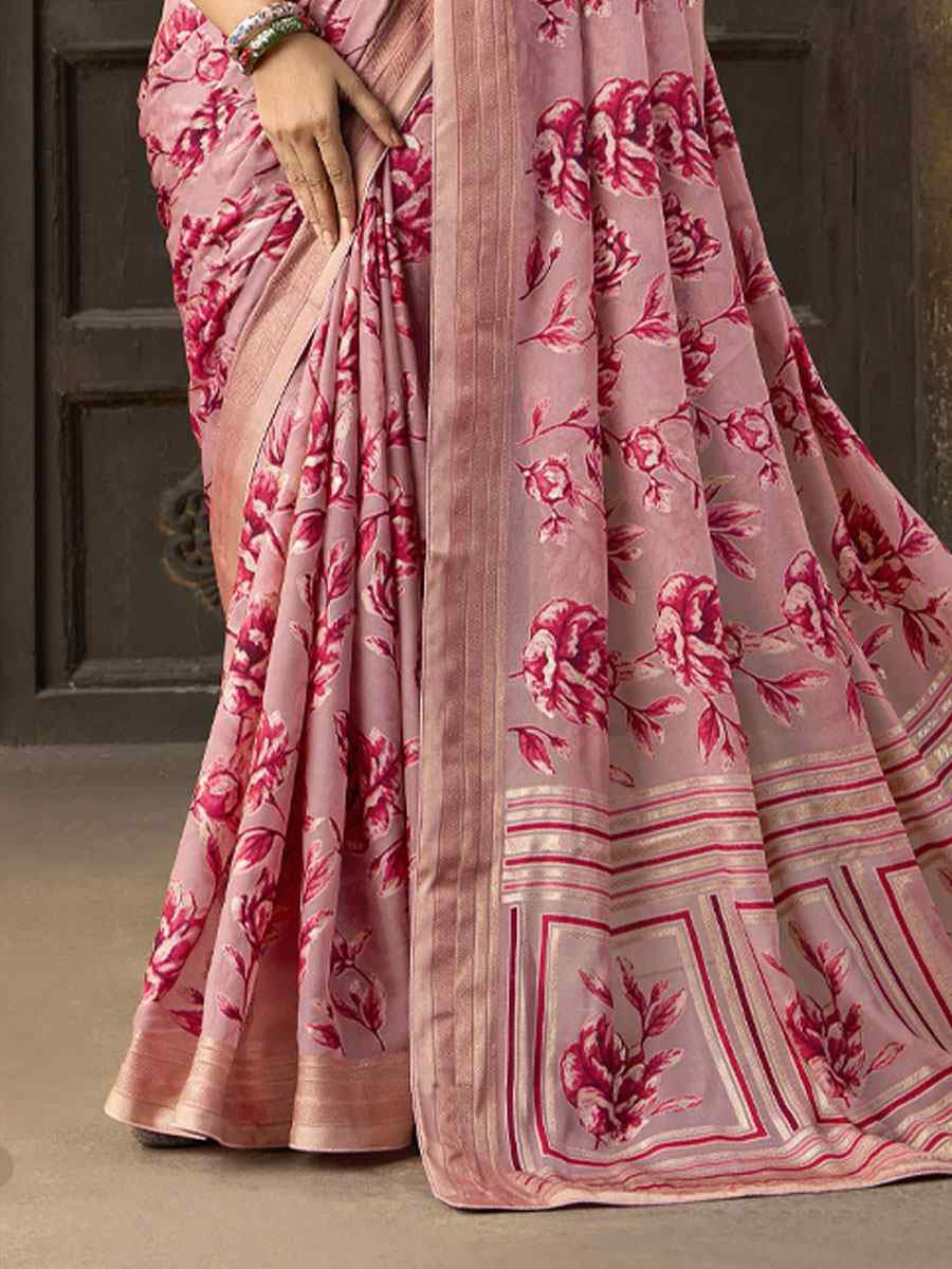 Multi Silk Printed Traditional Bridal Reception Festival Wedding Fancy Heavy Border Sarees