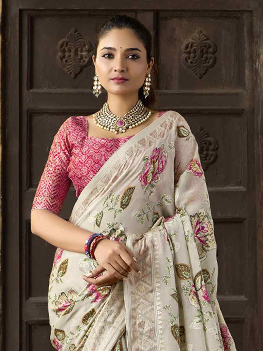 Multi Silk Printed Traditional Bridal Reception Festival Wedding Fancy Heavy Border Sarees