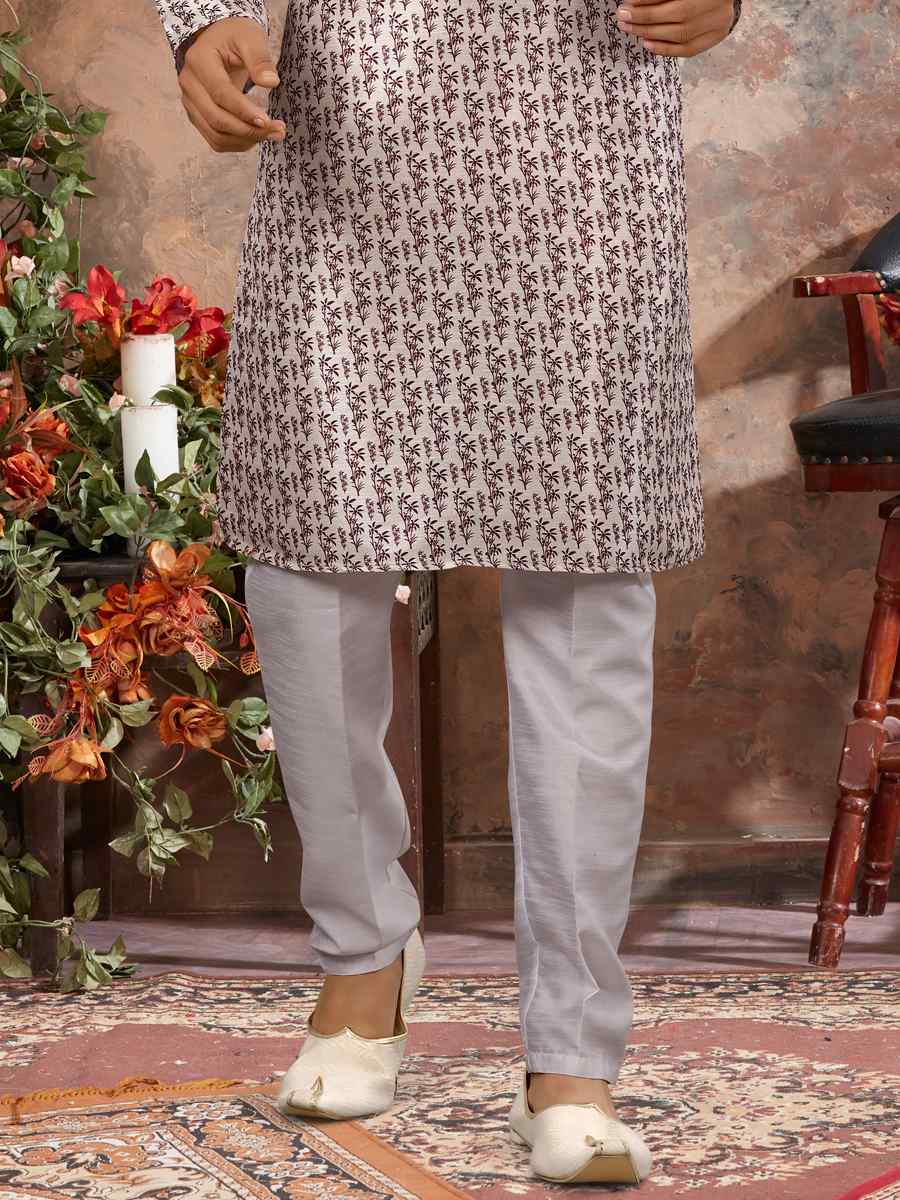 Multi Silk Woven Festival Party Kurta