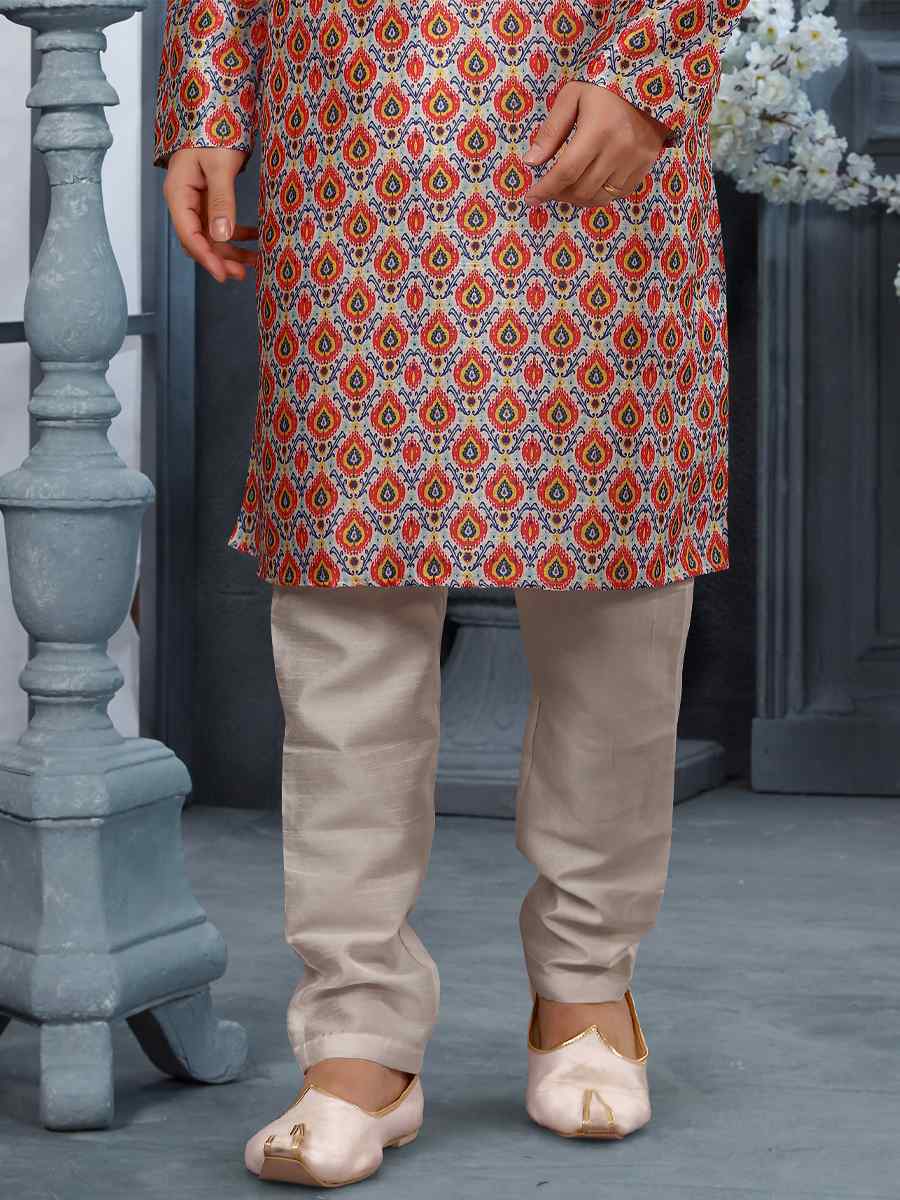 Multi Silk Woven Festival Party Kurta