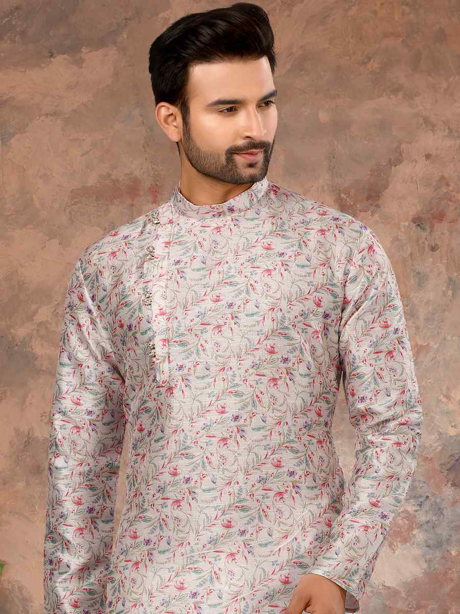 Multi Silk Woven Festival Party Kurta