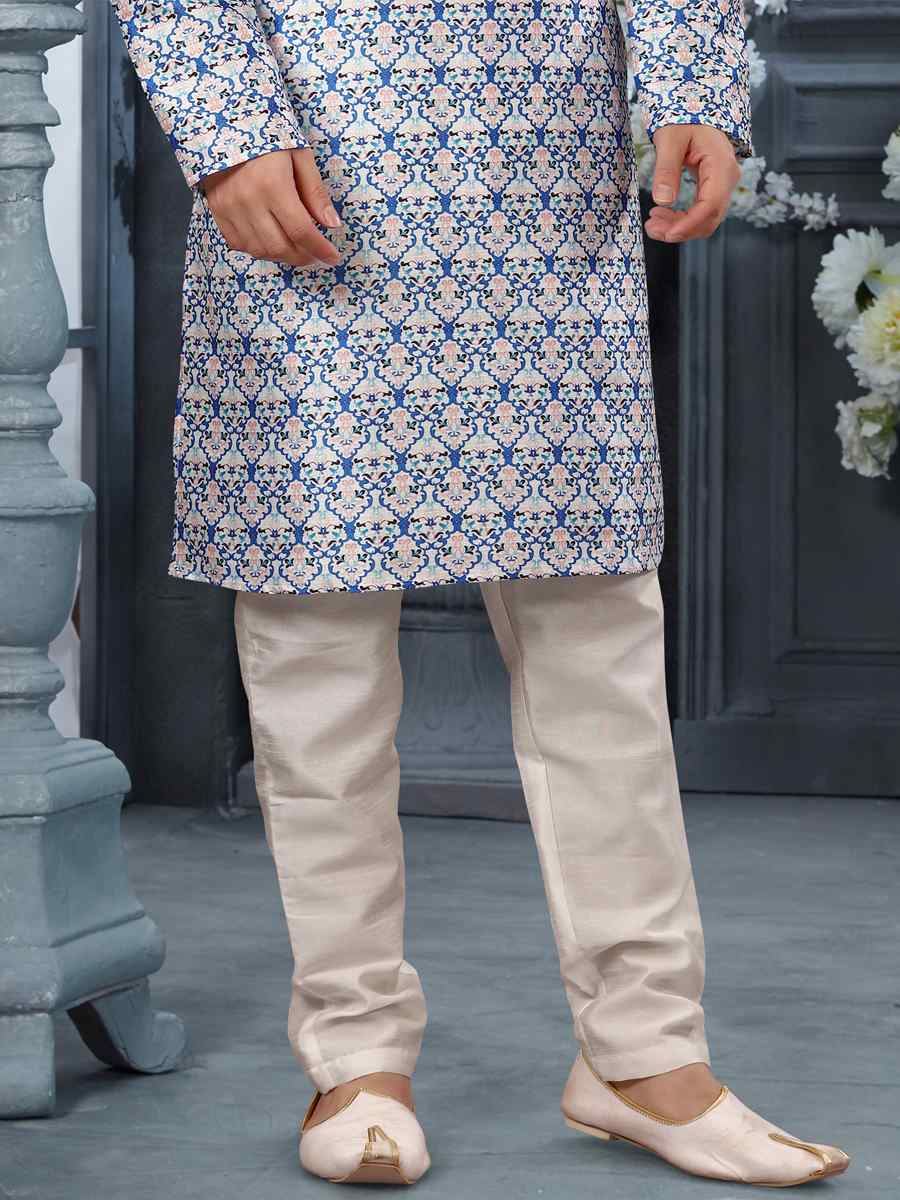 Multi Silk Woven Festival Party Kurta