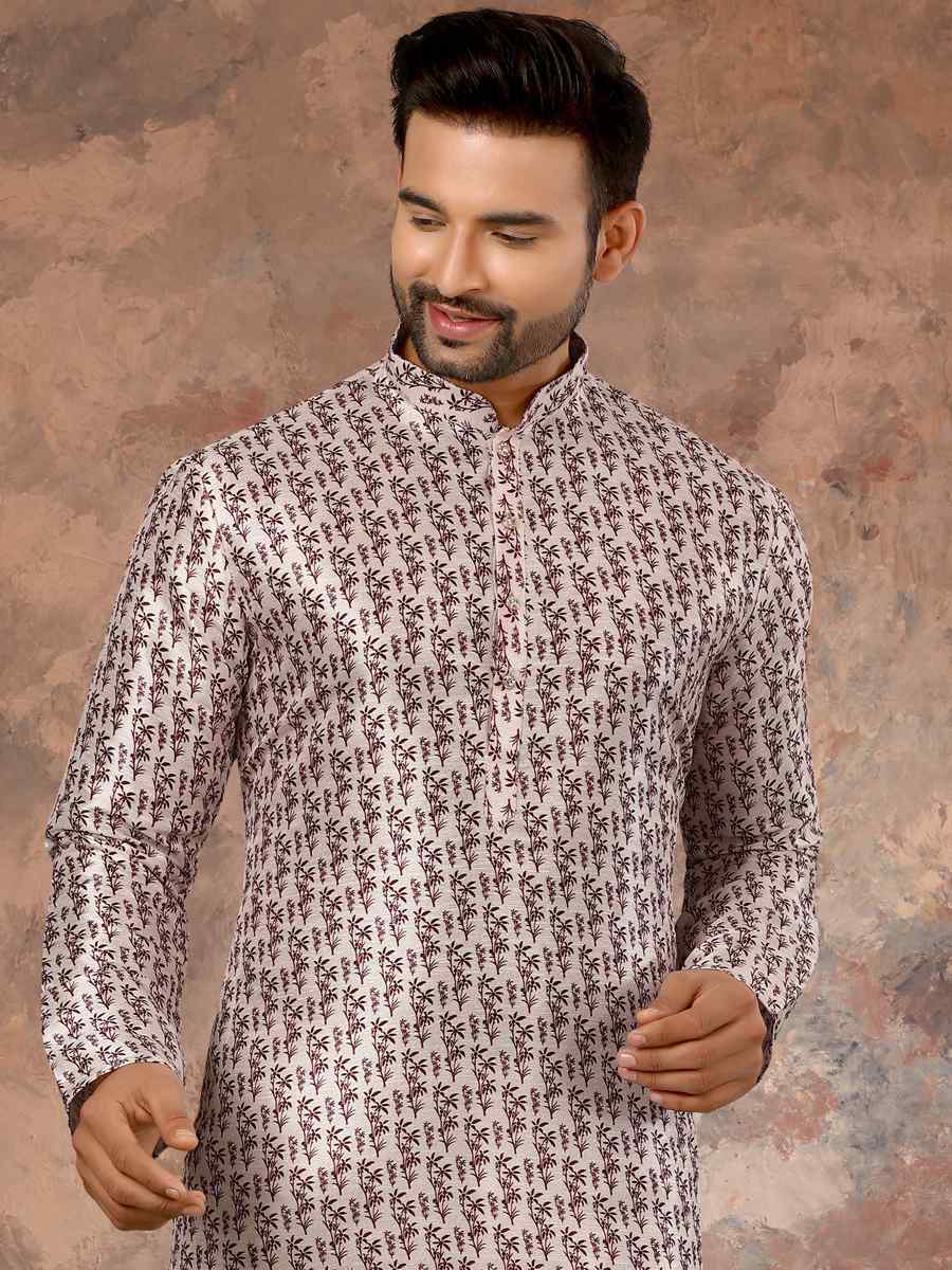 Multi Silk Woven Festival Party Kurta