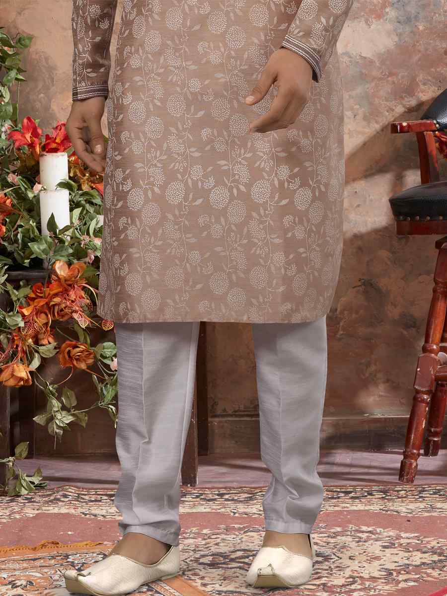 Multi Silk Woven Festival Party Kurta