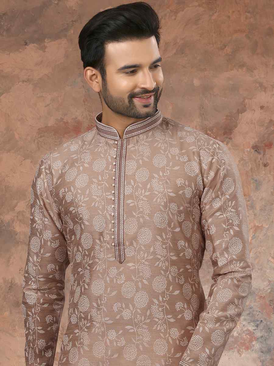 Multi Silk Woven Festival Party Kurta