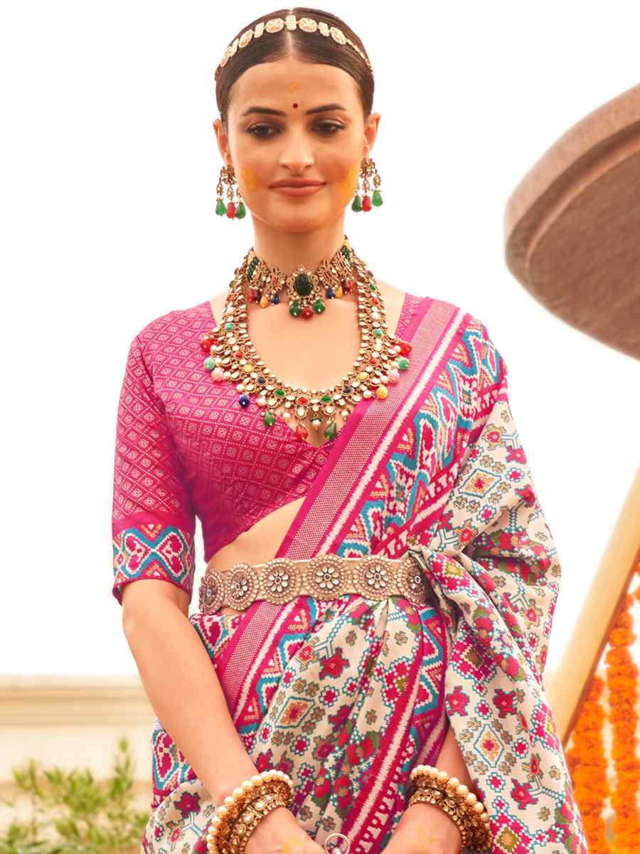 Multi Smooth Patalo Silk Handwoven Casual Festival Classic Style Saree