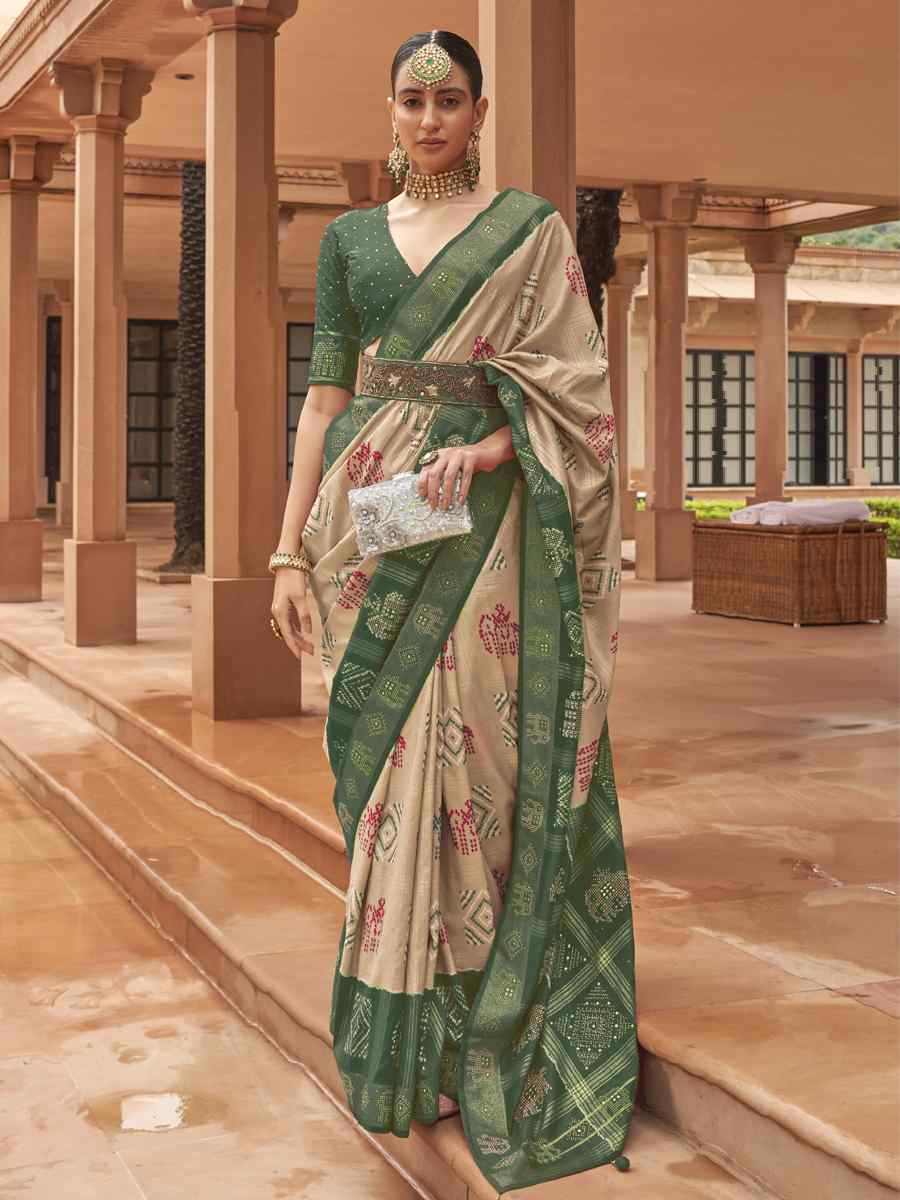 Multi Smooth Patola Printed Party Festival Contemporary Saree