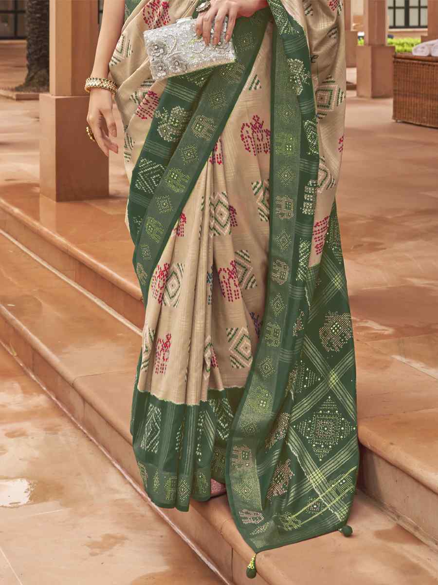 Multi Smooth Patola Printed Party Festival Contemporary Saree