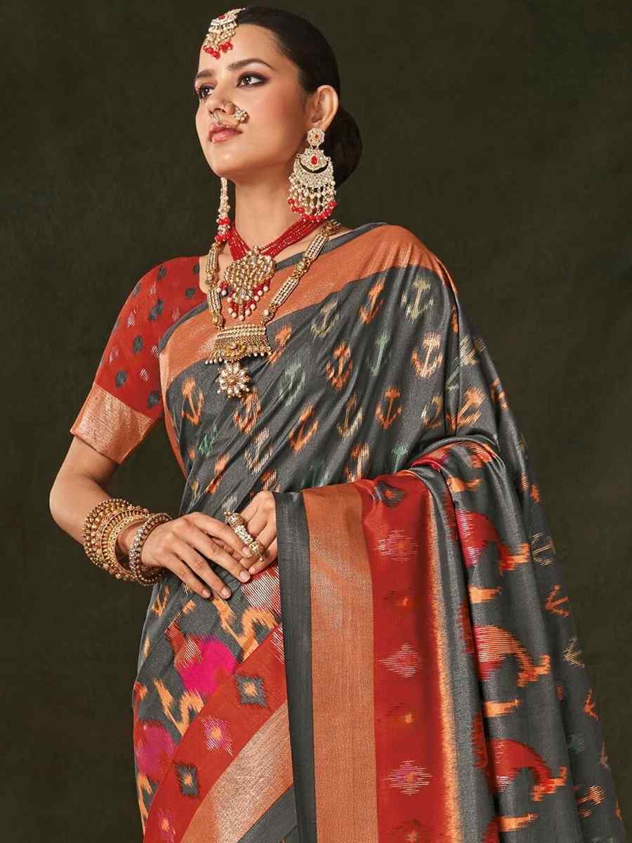 Multi Soft Art Silk Handwoven Casual Festival Heavy Border Saree