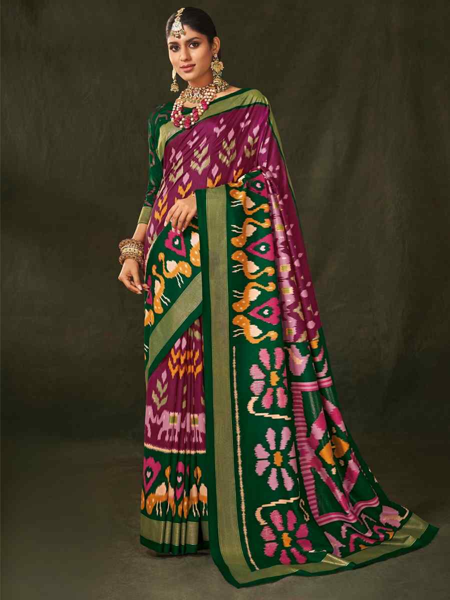 Multi Soft Art Silk Handwoven Casual Festival Heavy Border Saree