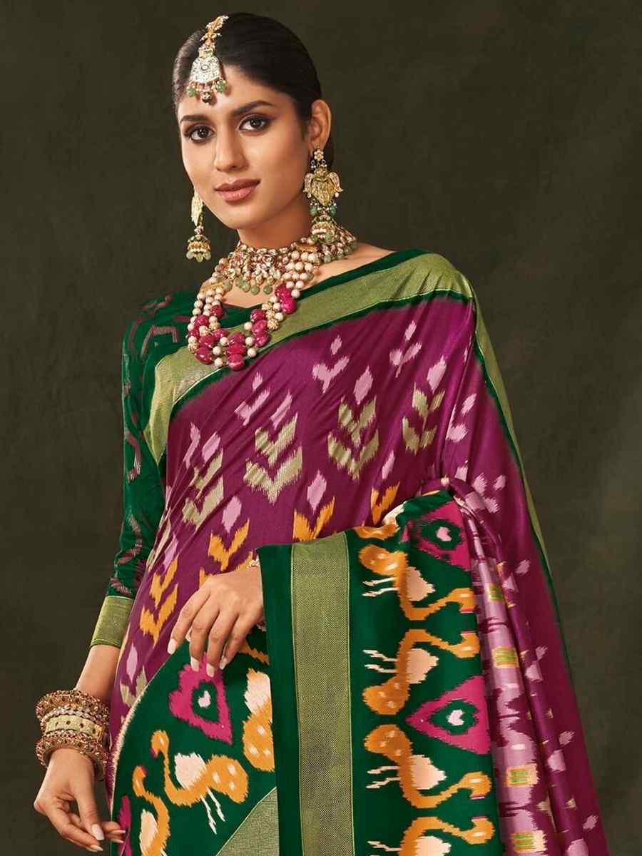 Multi Soft Art Silk Handwoven Casual Festival Heavy Border Saree