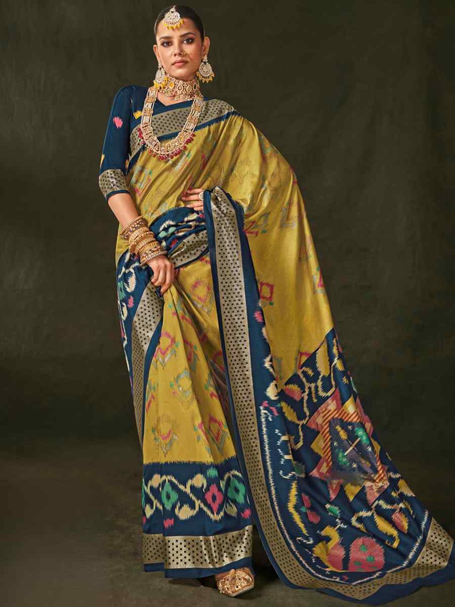 Multi Soft Art Silk Handwoven Casual Festival Heavy Border Saree