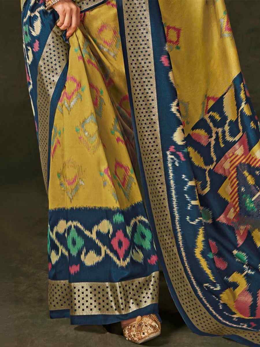 Multi Soft Art Silk Handwoven Casual Festival Heavy Border Saree