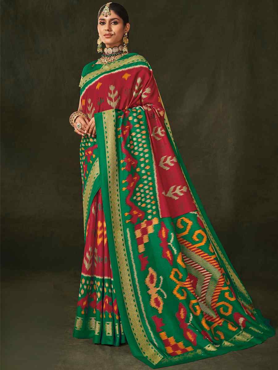 Multi Soft Art Silk Handwoven Casual Festival Heavy Border Saree