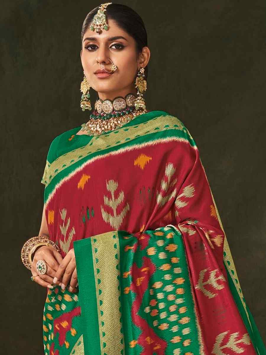 Multi Soft Art Silk Handwoven Casual Festival Heavy Border Saree