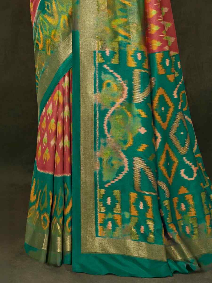Multi Soft Art Silk Handwoven Casual Festival Heavy Border Saree