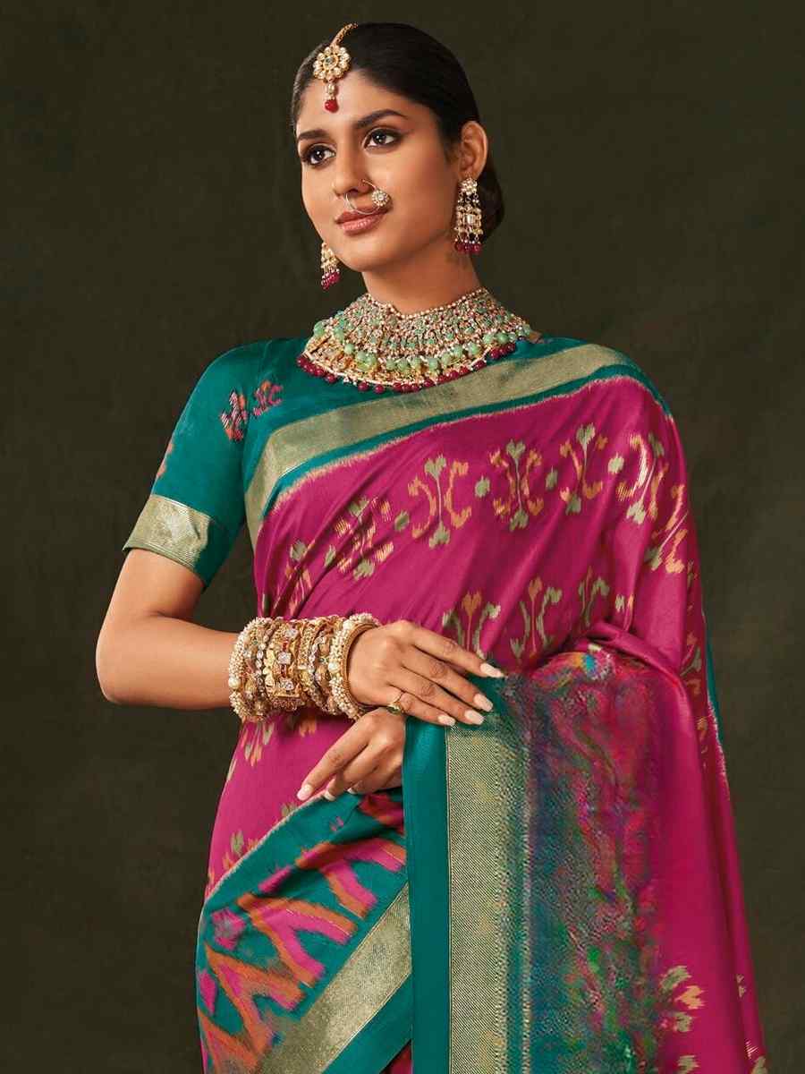 Multi Soft Art Silk Handwoven Casual Festival Heavy Border Saree