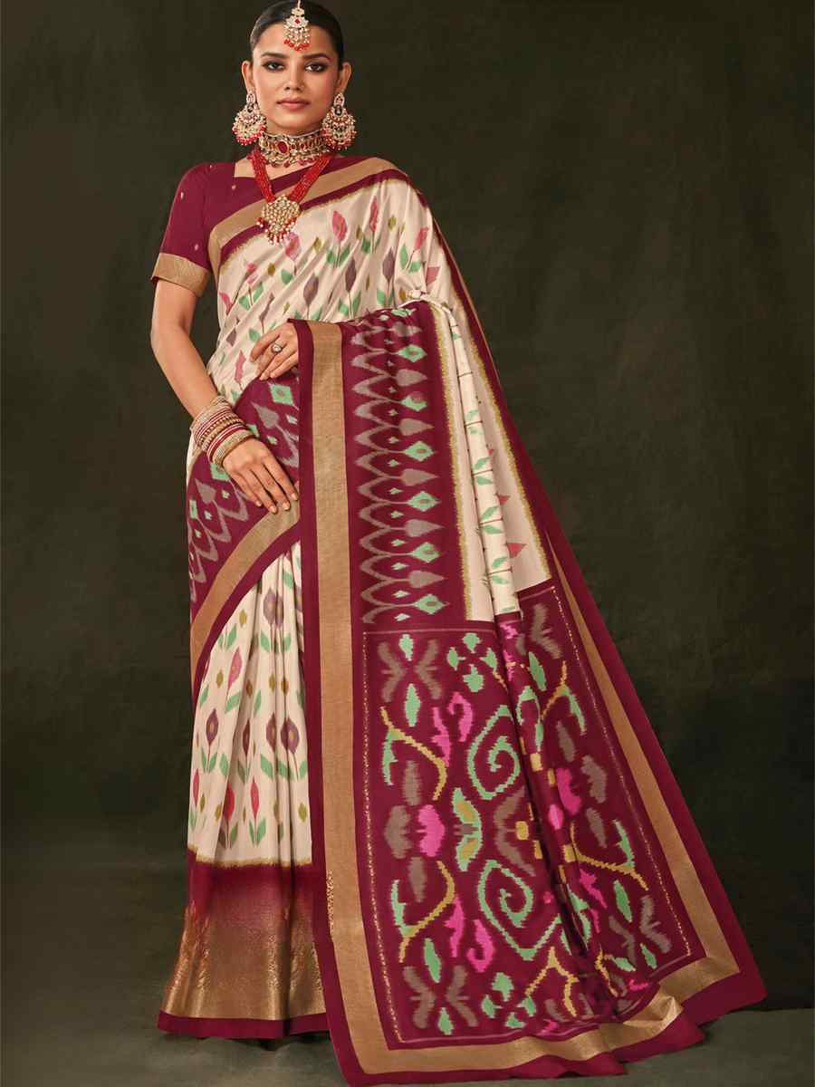 Multi Soft Art Silk Handwoven Casual Festival Heavy Border Saree