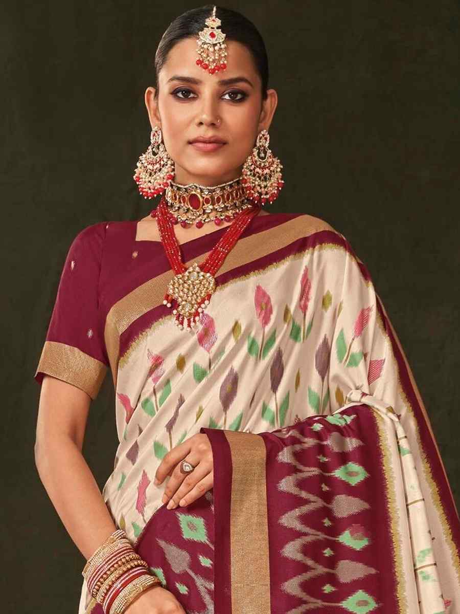 Multi Soft Art Silk Handwoven Casual Festival Heavy Border Saree