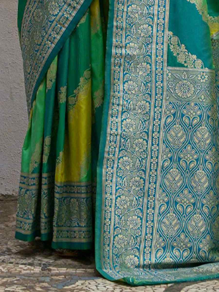 Multi Soft Banarasi Silk Handwoven Casual Reception Festival Wedding Fancy Heavy Border Saree