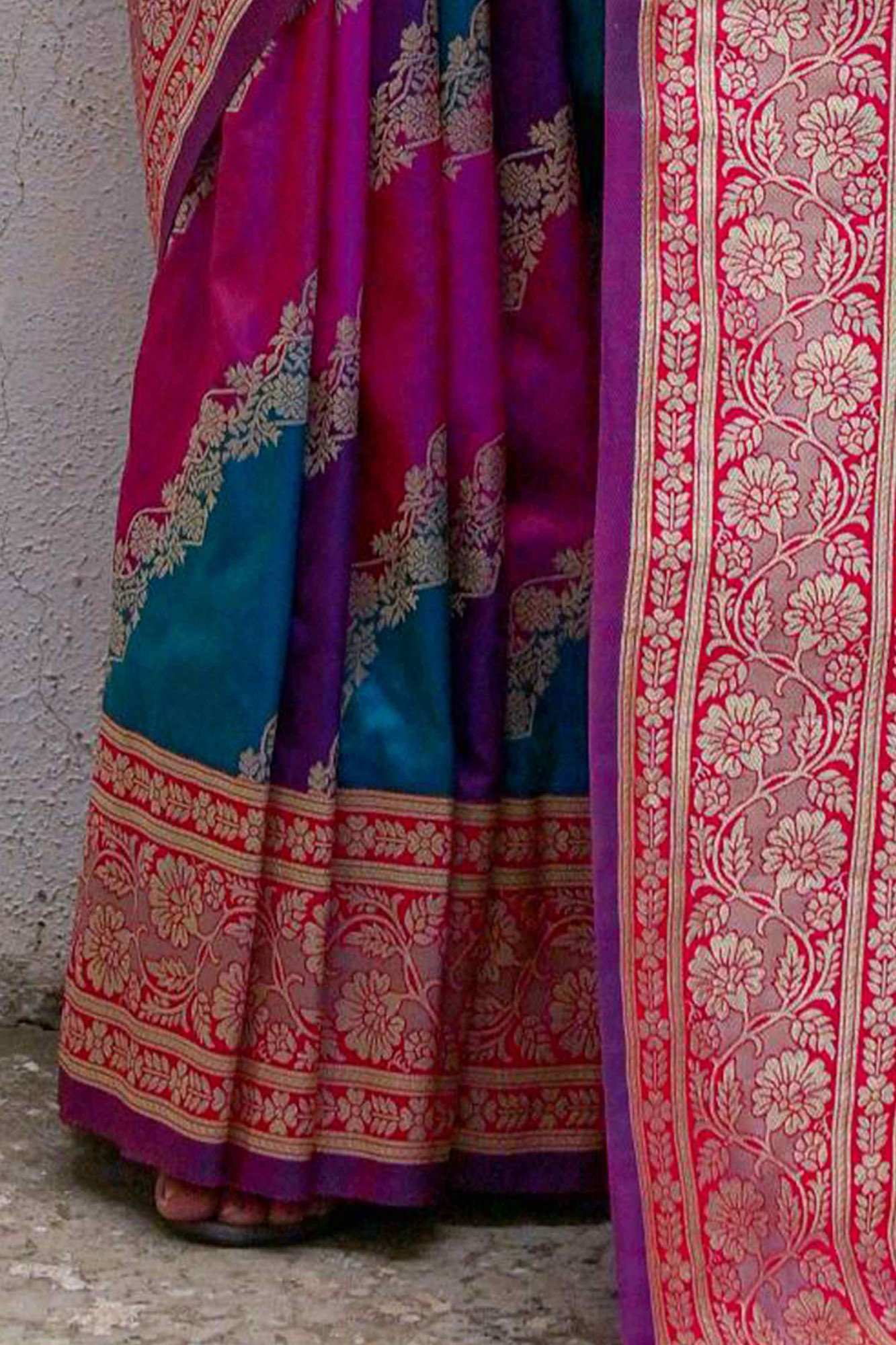 Multi Soft Banarasi Silk Handwoven Casual Reception Festival Wedding Fancy Heavy Border Saree