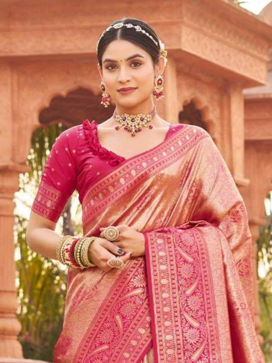 Multi Soft Banarasi Silk Handwoven Festival Wedding Fancy Heavy Border Saree